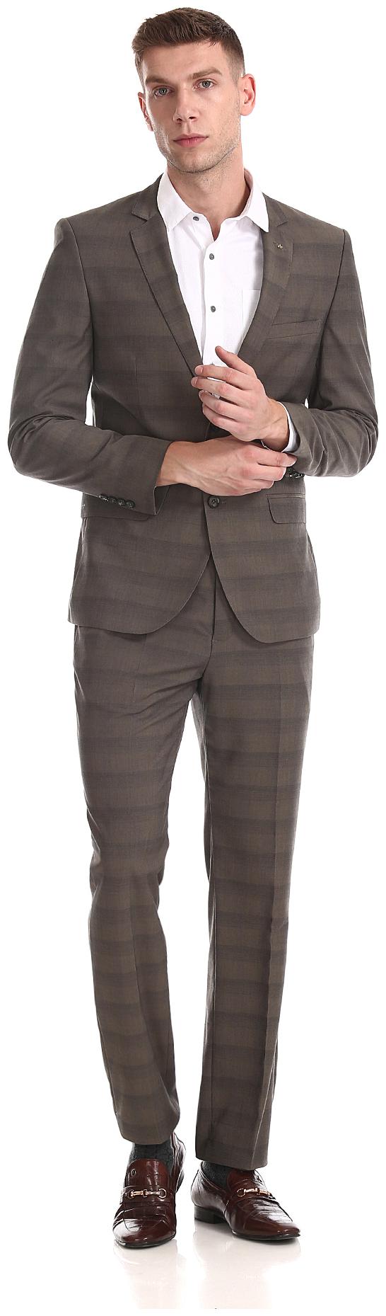 

Arrow Polyester Checked Men Suits - Brown