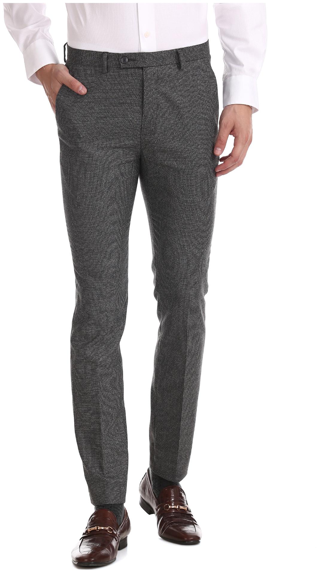 

Arrow Men Textured Slim Fit Formal Trouser - Grey