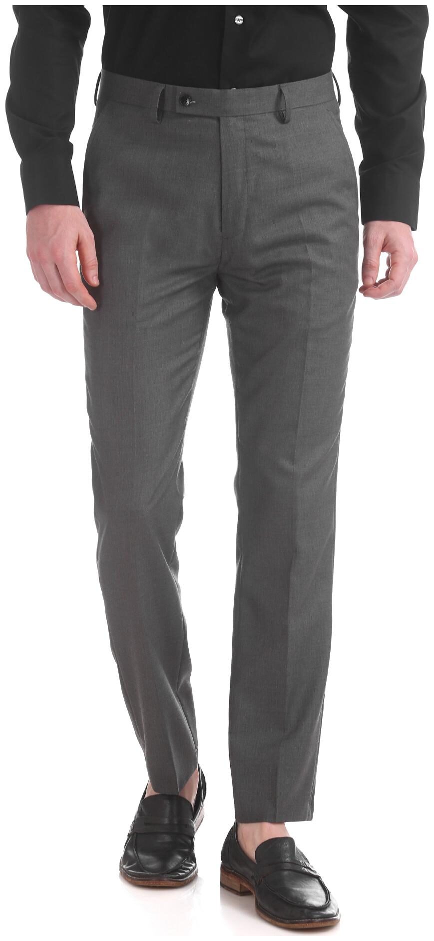 

Arrow Men Solid Tapered Fit Formal Trouser - Grey