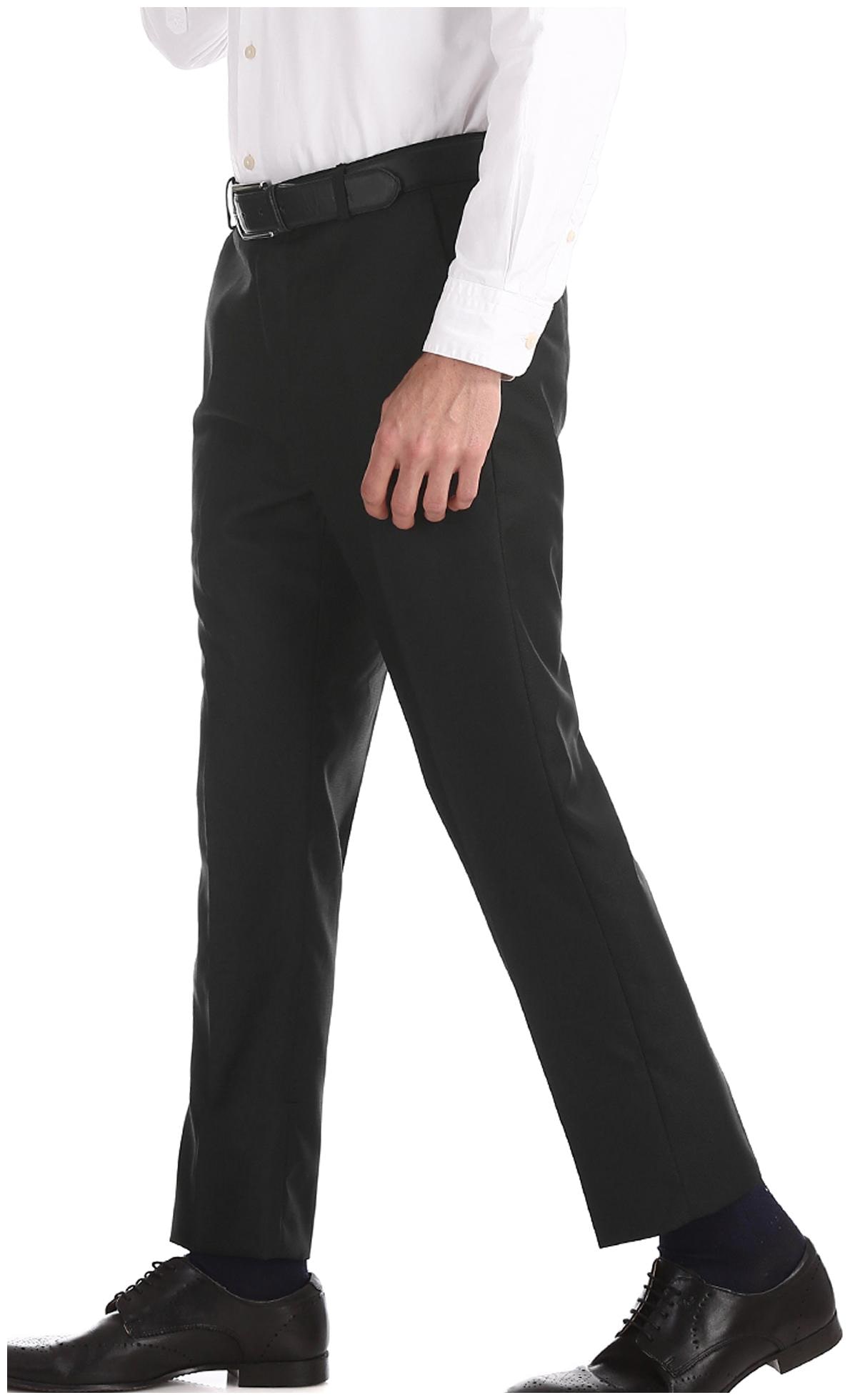 

Arrow Men Textured Tapered Fit Formal Trouser - Black
