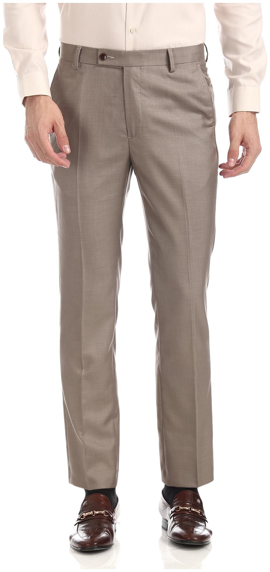 

Arrow Men Solid Tapered Fit Formal Trouser - Beige