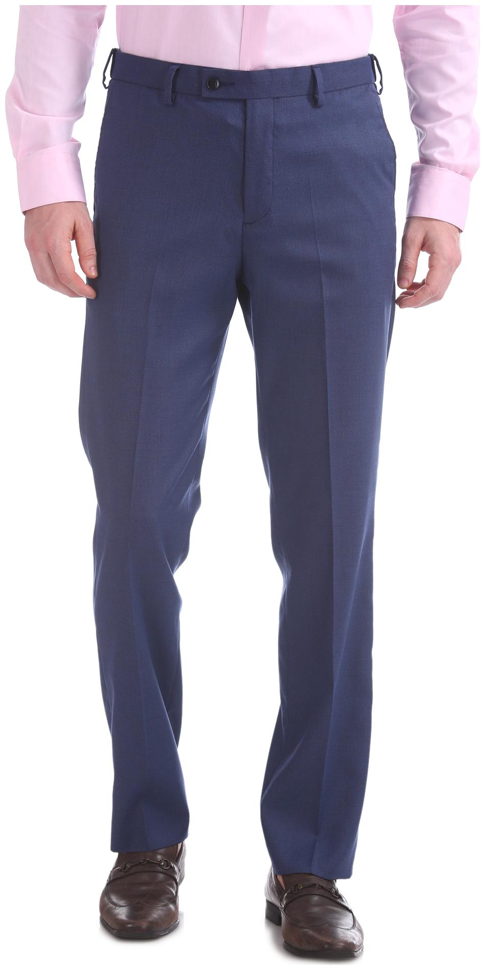 

Arrow Men Solid Tapered Fit Formal Trouser - Blue
