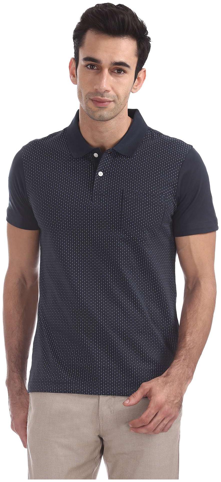 

Arrow Men Blue Regular fit Cotton Polo collar T-Shirt - Pack Of 1