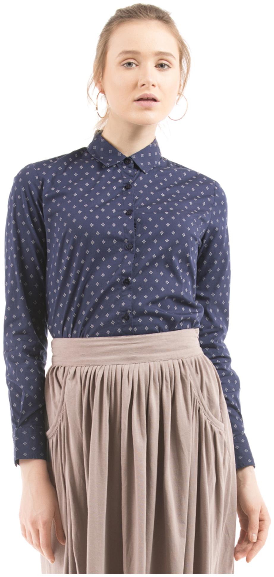 

Arrow Women Blue Printed Regular Fit Shirt