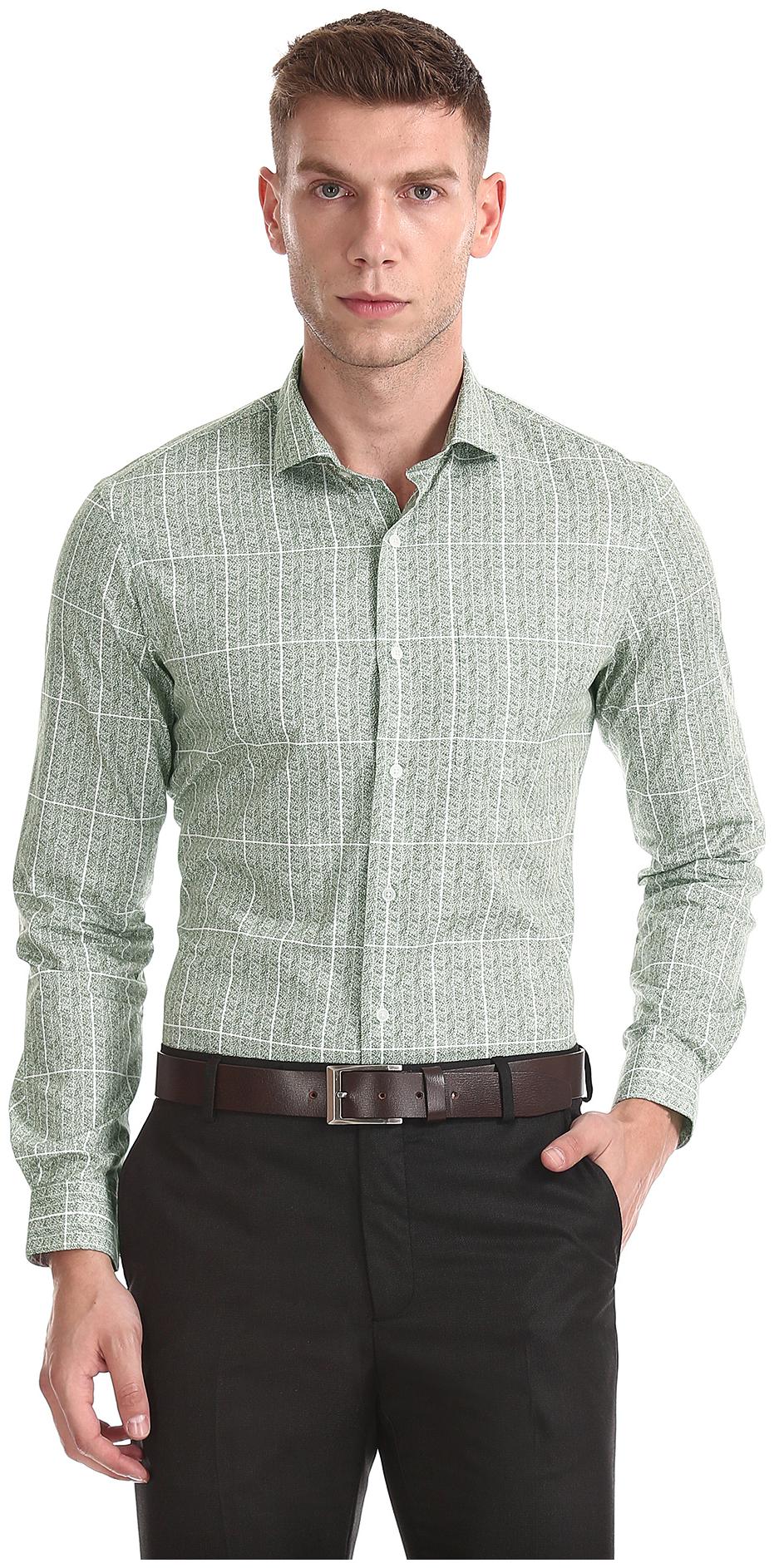 

Arrow Men Slim fit Formal Shirt - Green