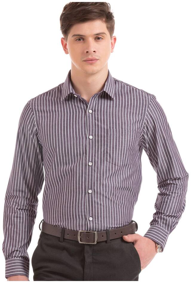 Arrow Men Slim fit Formal Shirt - Purple