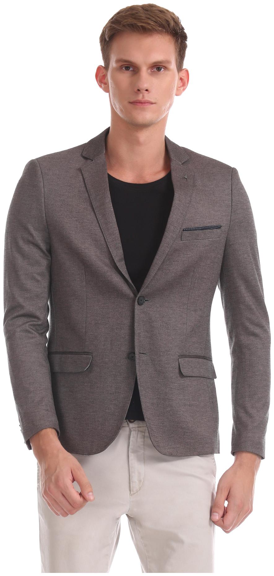 

Arrow Men Grey Solid Slim fit Single Breasted Blazer