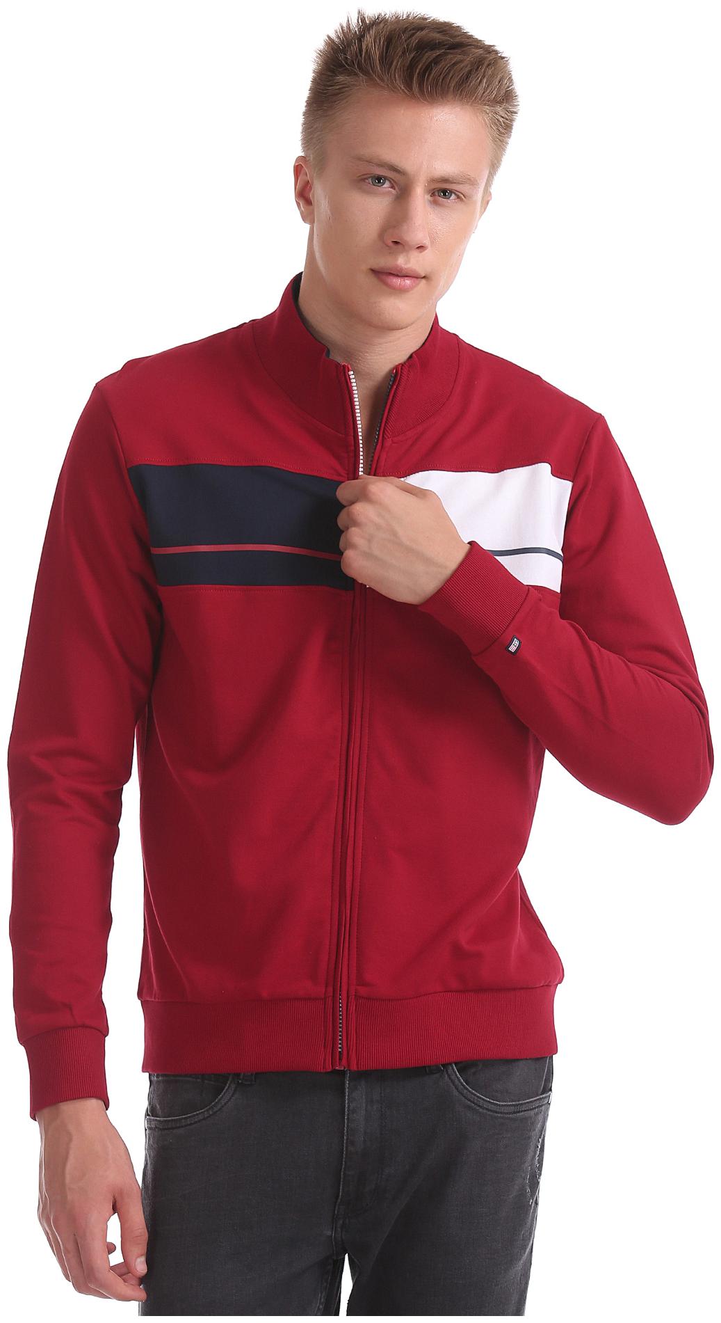 

Arrow Men Red High neck Sweatshirt
