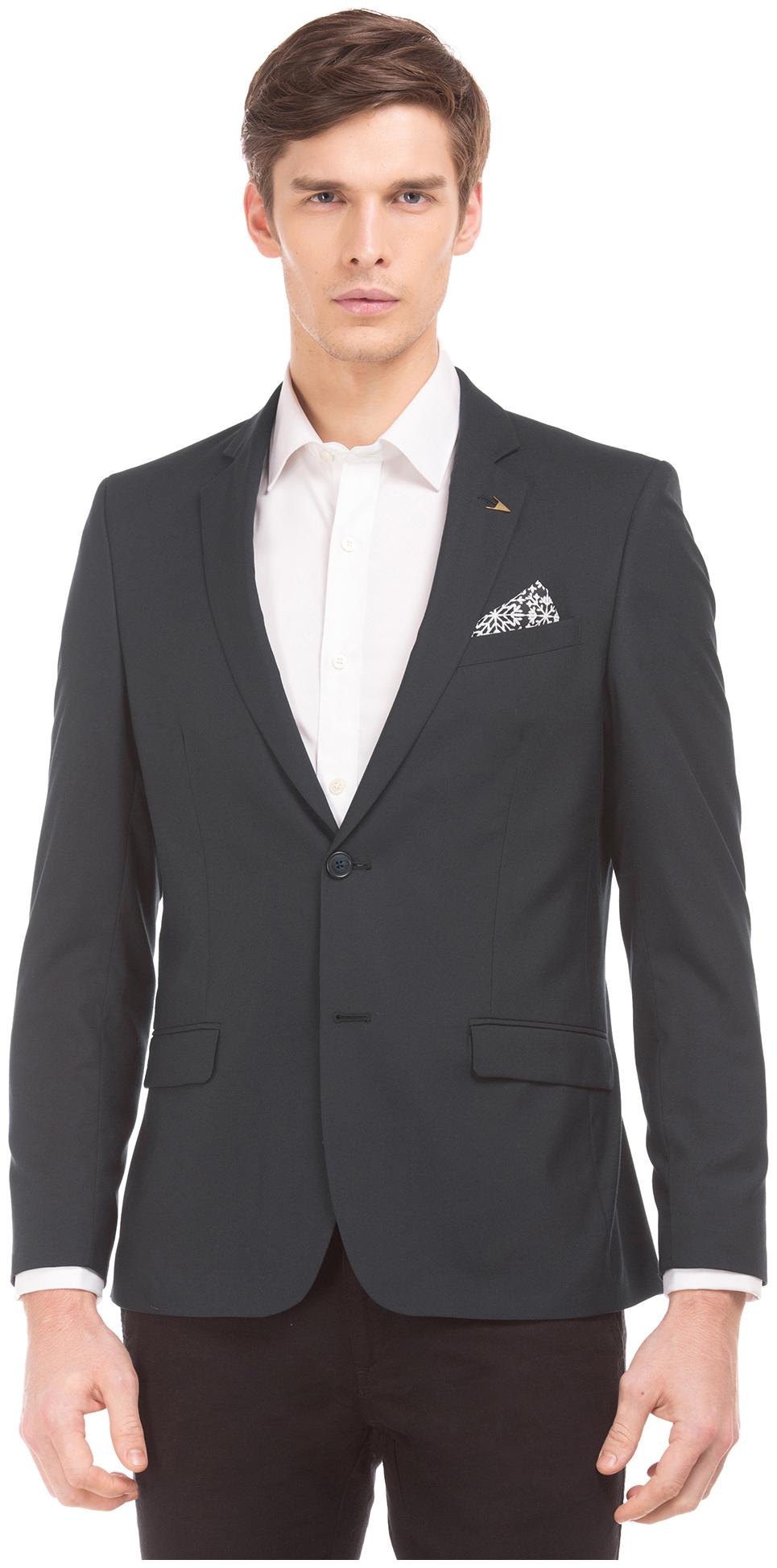 

Arrow Men Blue Solid Regular fit Single Breasted Blazer