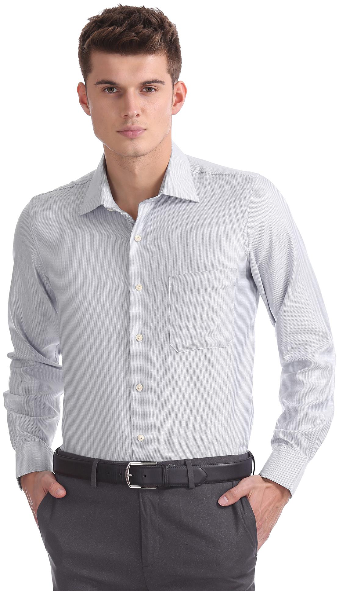 

Arrow Men Regular fit Formal Shirt - Grey