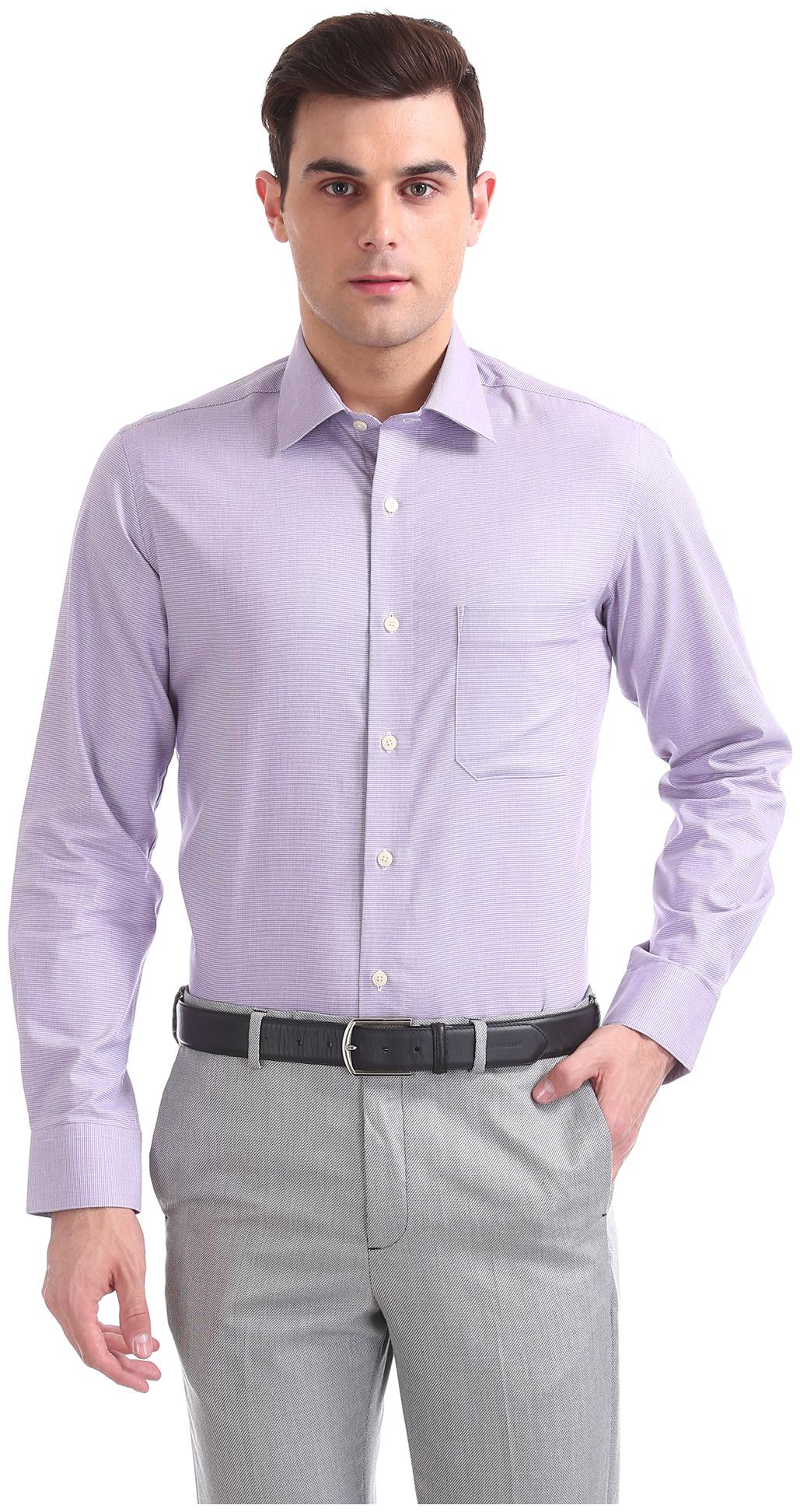 

Arrow Men Regular fit Formal Shirt - Purple