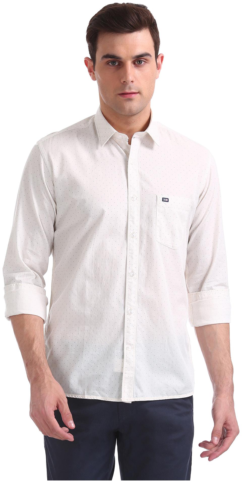 

Arrow Men White Printed Regular Fit Casual Shirt