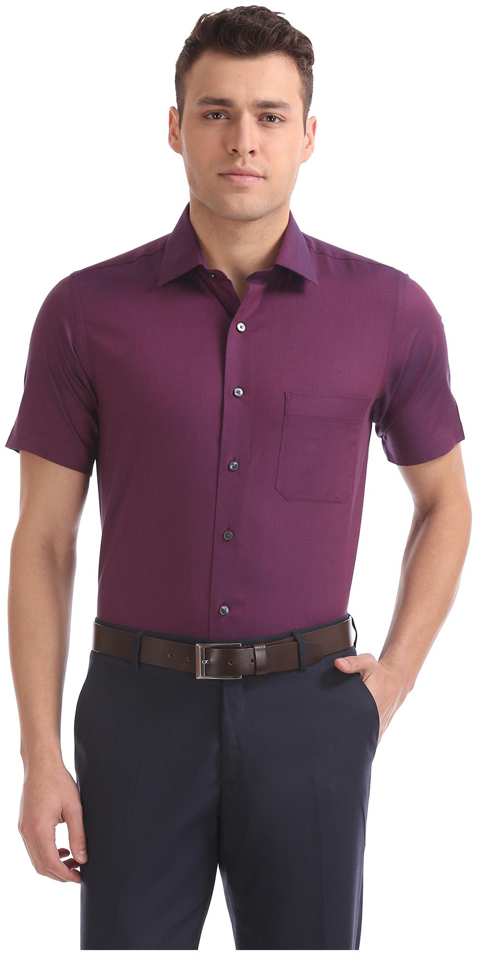 

Arrow Men Regular fit Formal Shirt - Purple