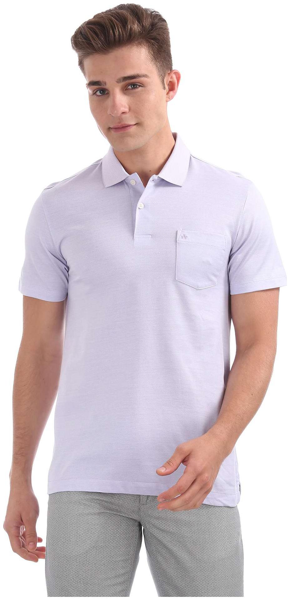

Arrow Men Purple Regular fit Cotton Polo collar T-Shirt - Pack Of 1