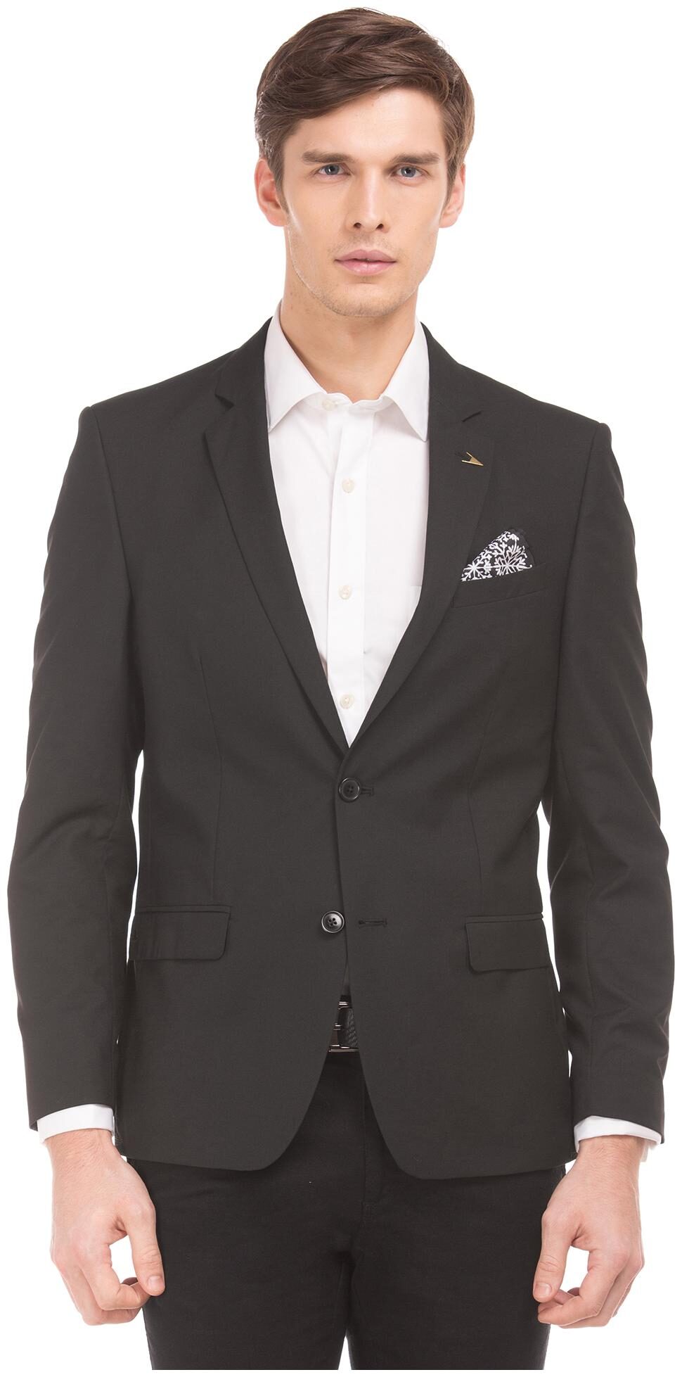 

Arrow Men Black Solid Regular fit Single Breasted Blazer