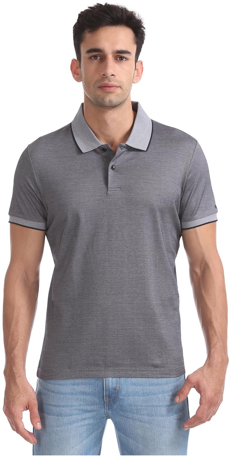 

Arrow Men Grey Regular fit Cotton Polo collar T-Shirt - Pack Of 1