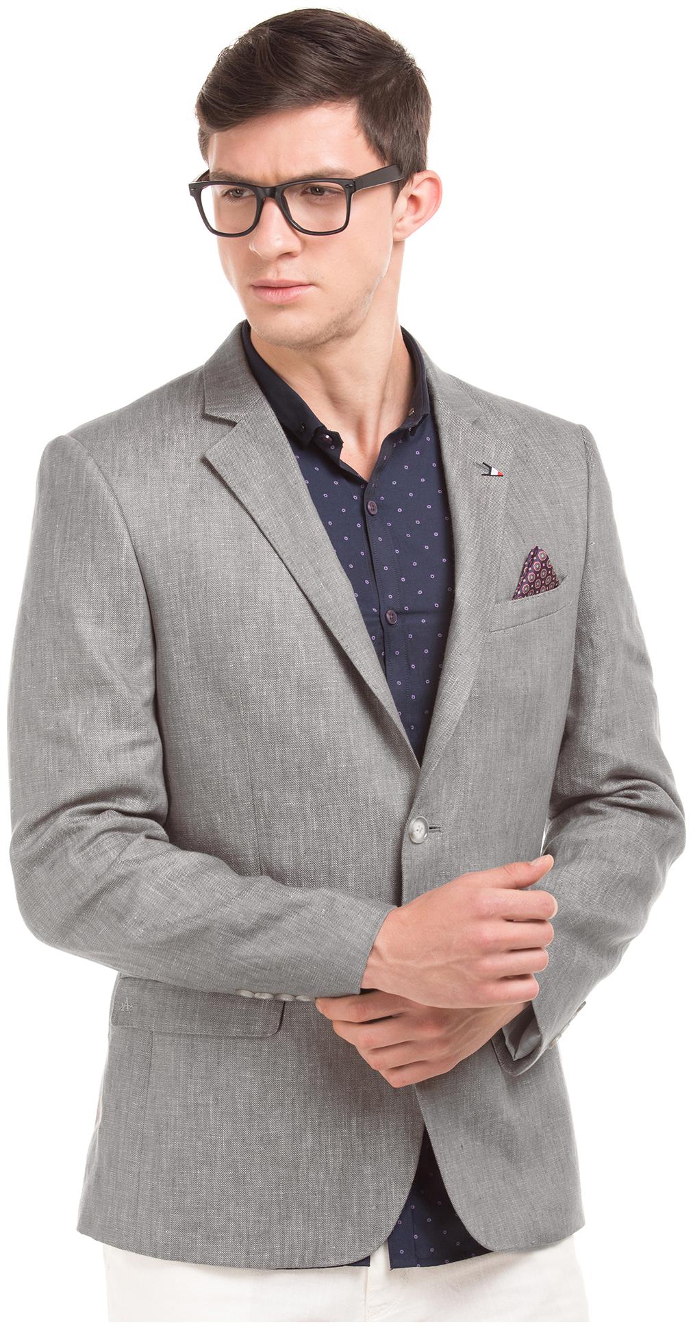 

Arrow Men Grey Solid Regular fit Single Breasted Blazer