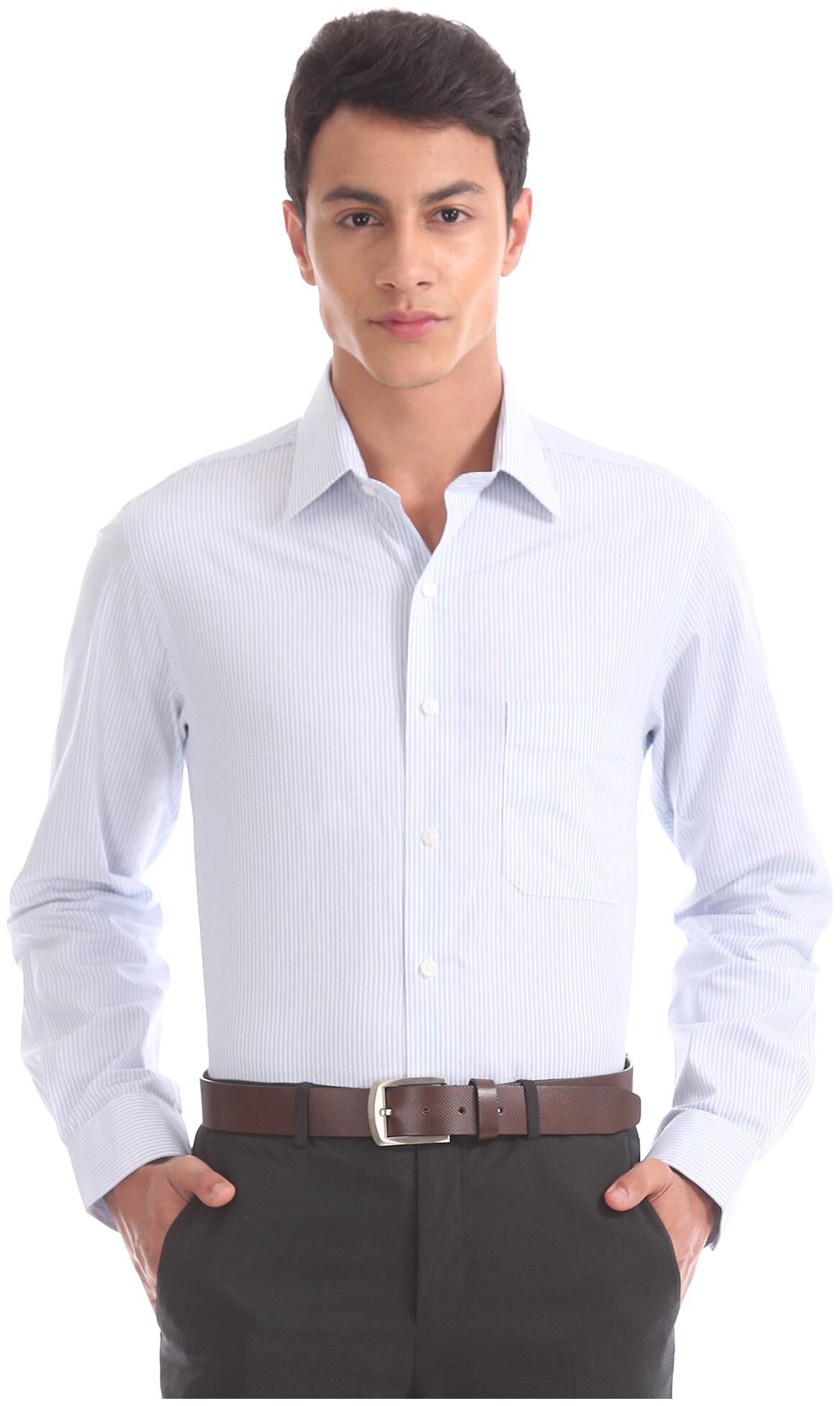 

Arrow Men Regular fit Formal Shirt - Blue