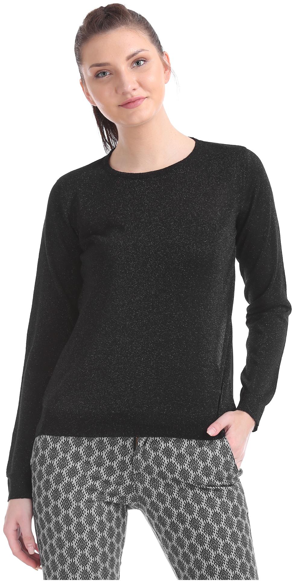 

Arrow Women Self design Regular top - Black