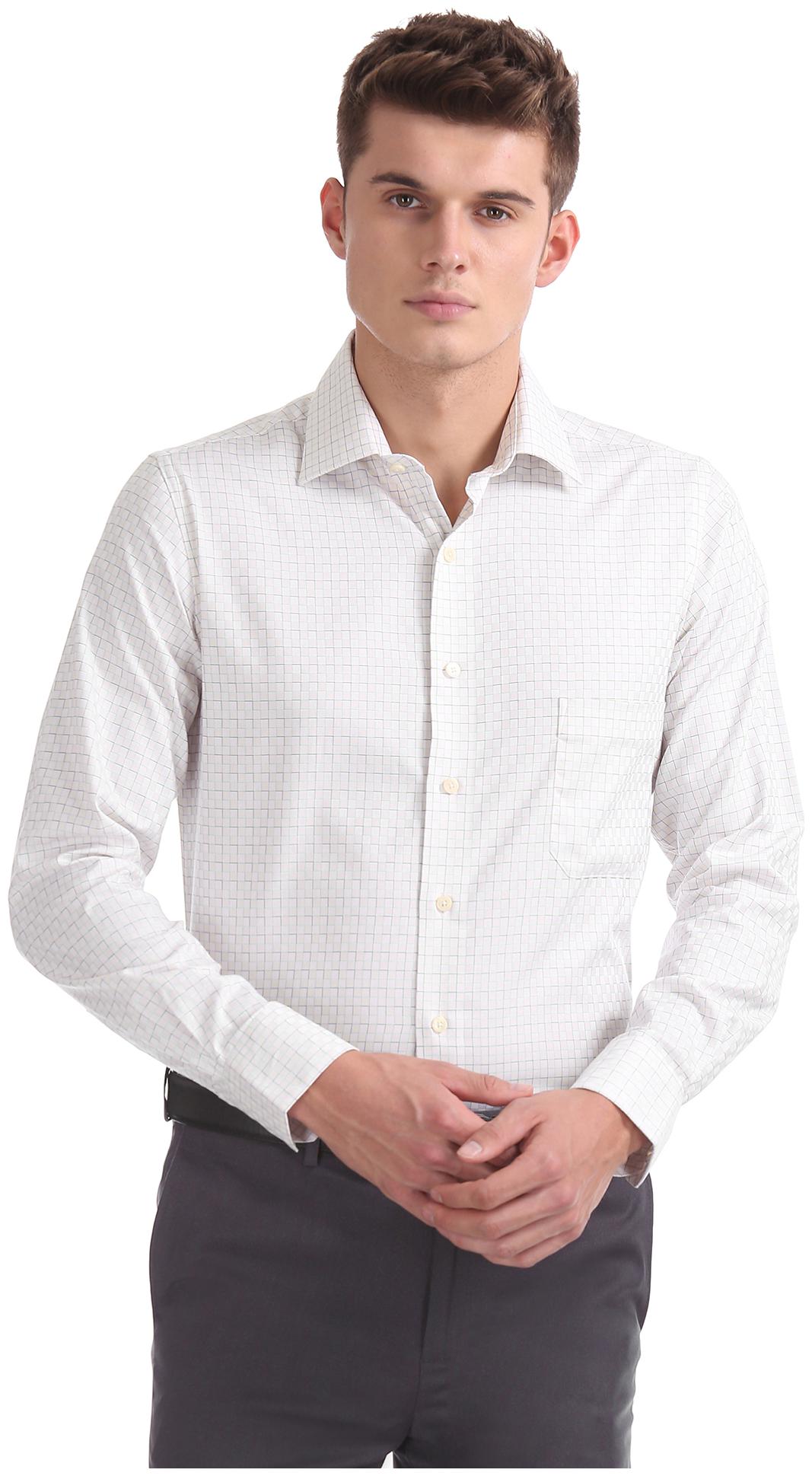 

Arrow Men Regular fit Formal Shirt - Beige