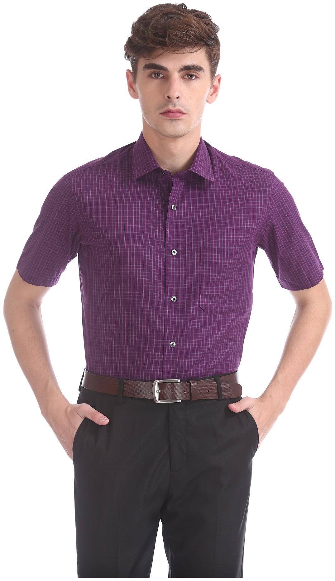

Arrow Men Regular fit Formal Shirt - Purple
