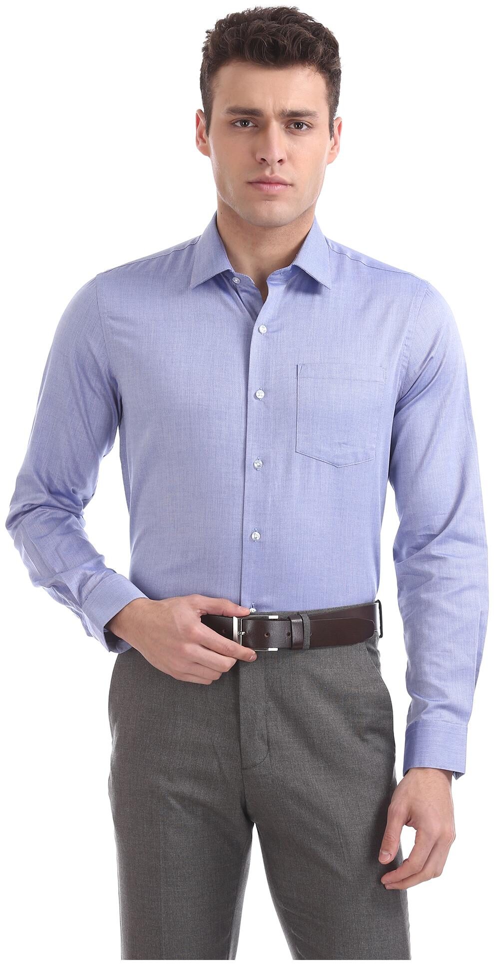 

Arrow Men Regular fit Formal Shirt - Blue