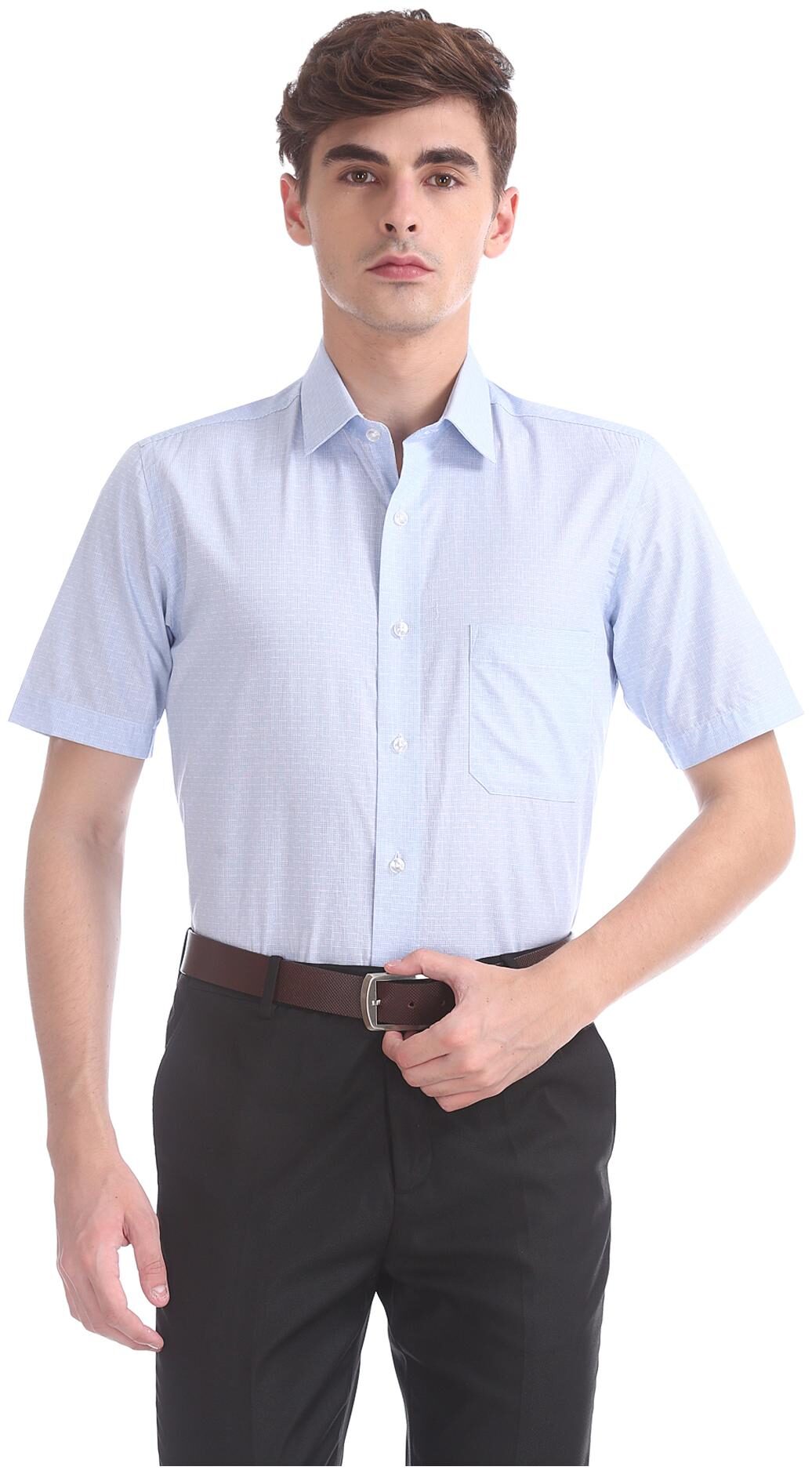 

Arrow Men Regular fit Formal Shirt - Blue