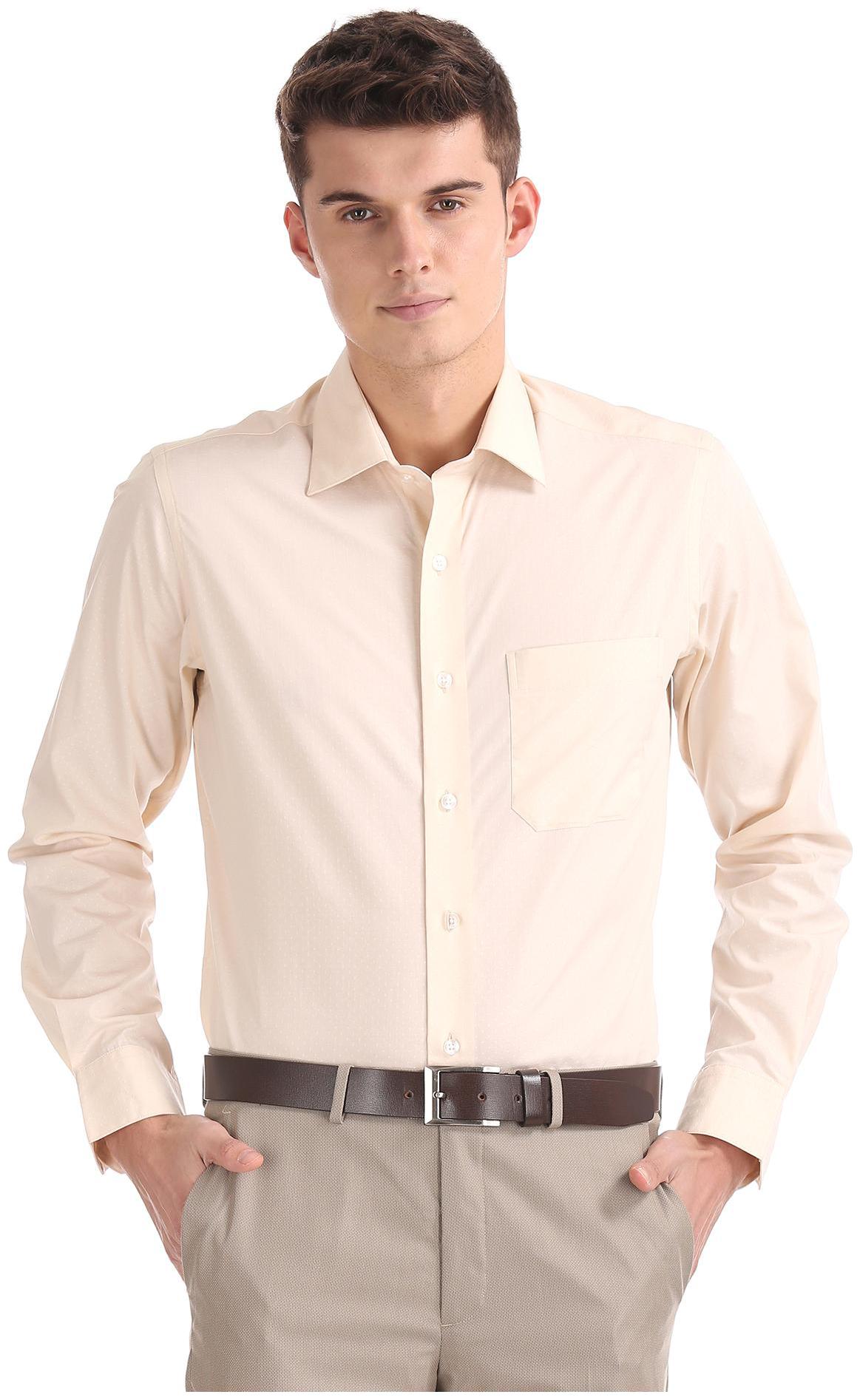 

Arrow Men Regular fit Formal Shirt - Beige