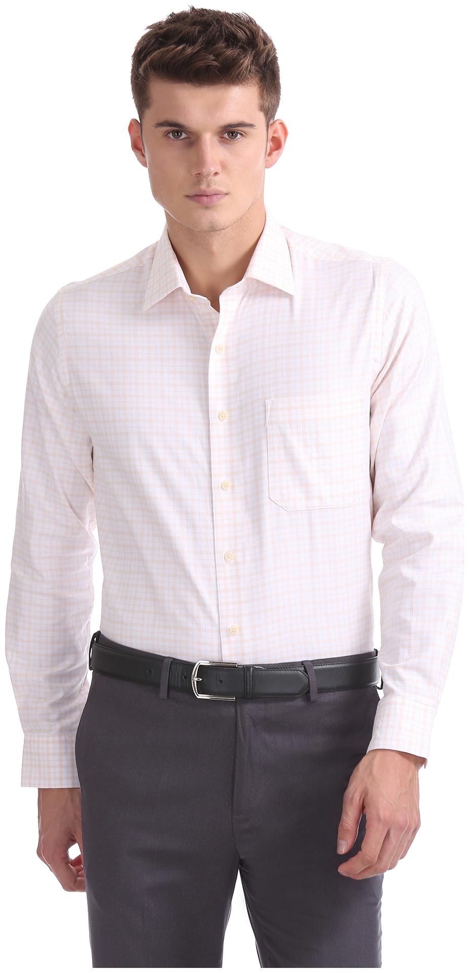 

Arrow Men Regular fit Formal Shirt - Orange