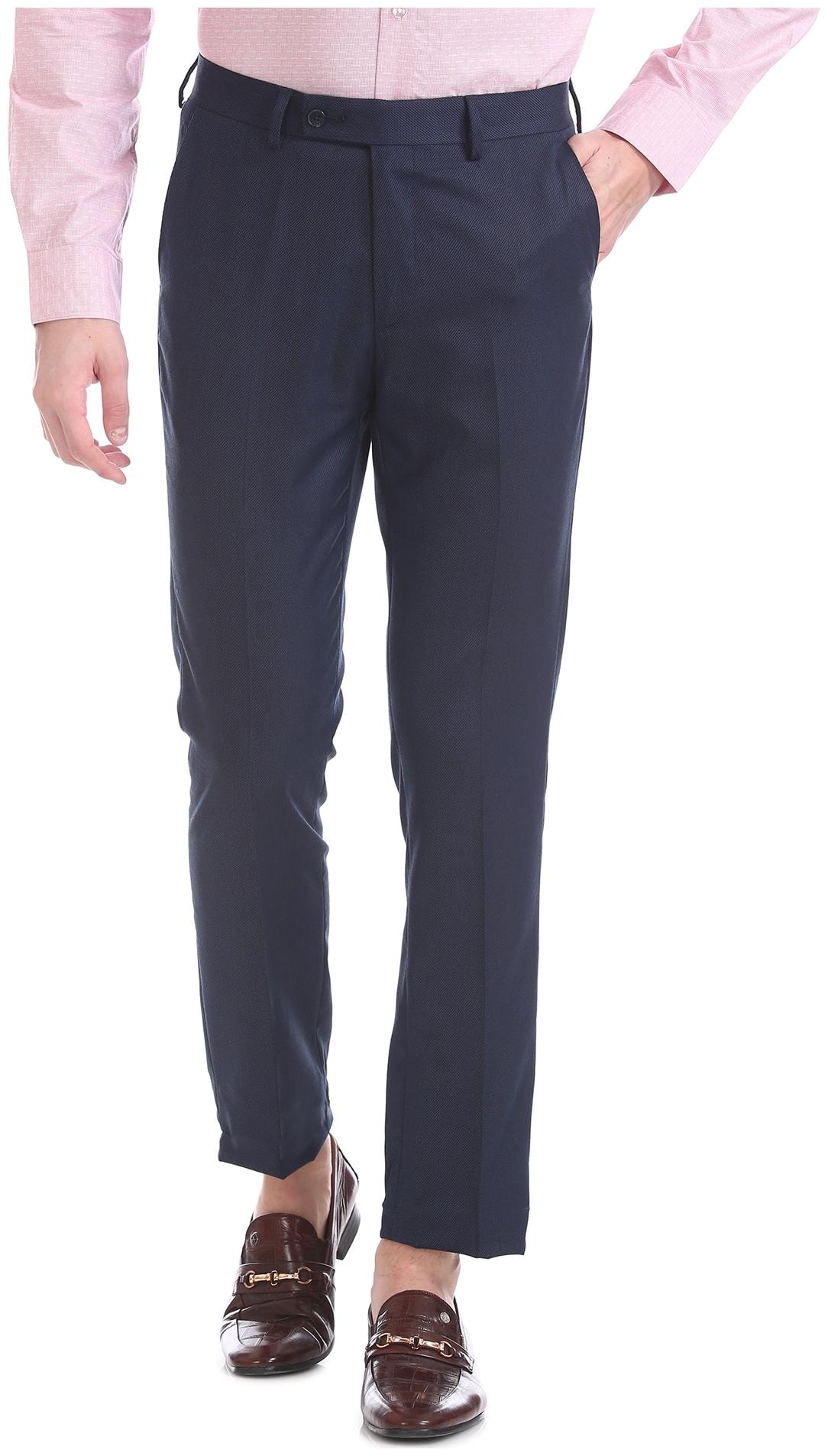 

Arrow Men Solid Slim Fit Formal Trouser - Blue