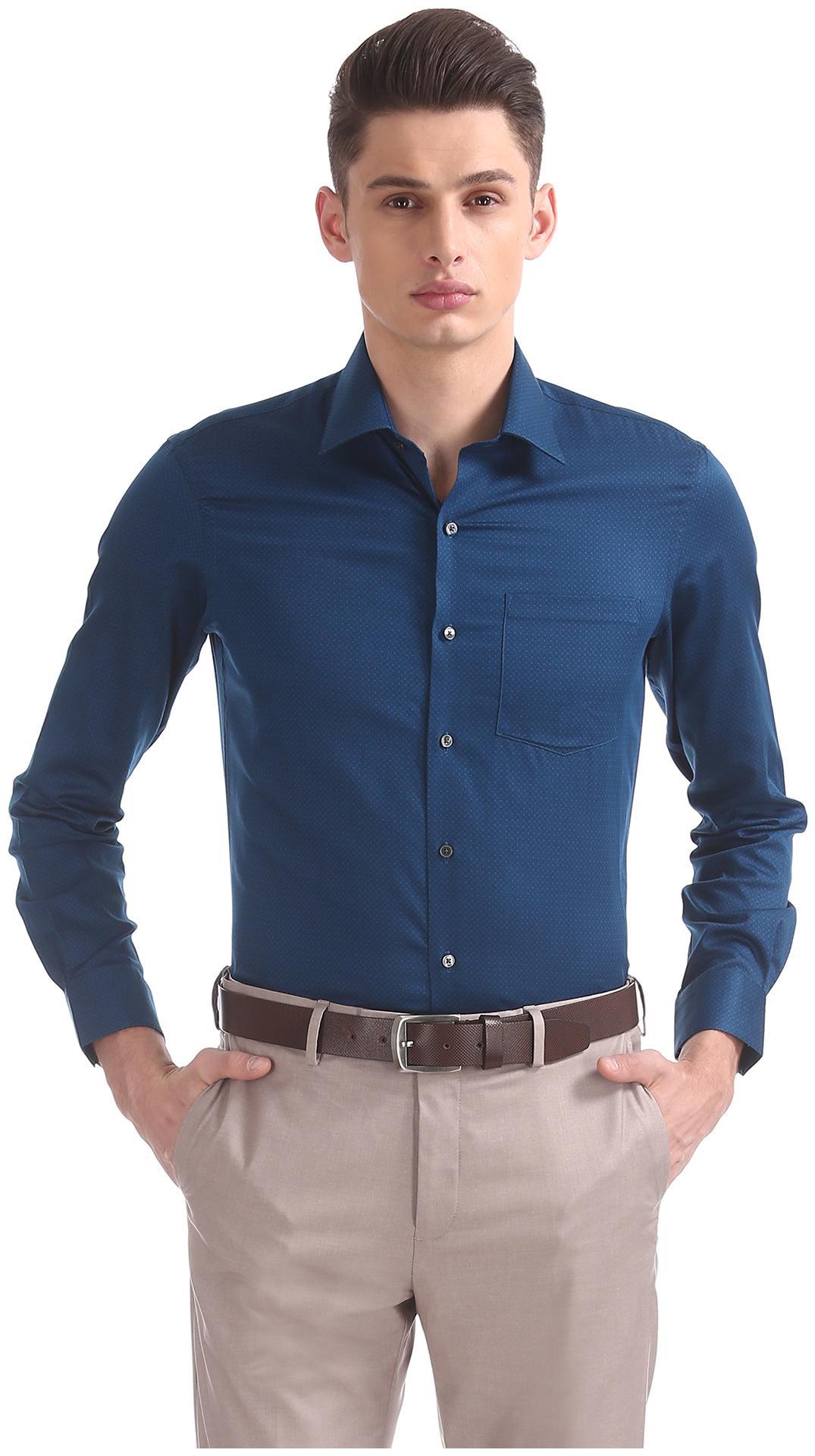 

Arrow Men Slim fit Formal Shirt - Blue