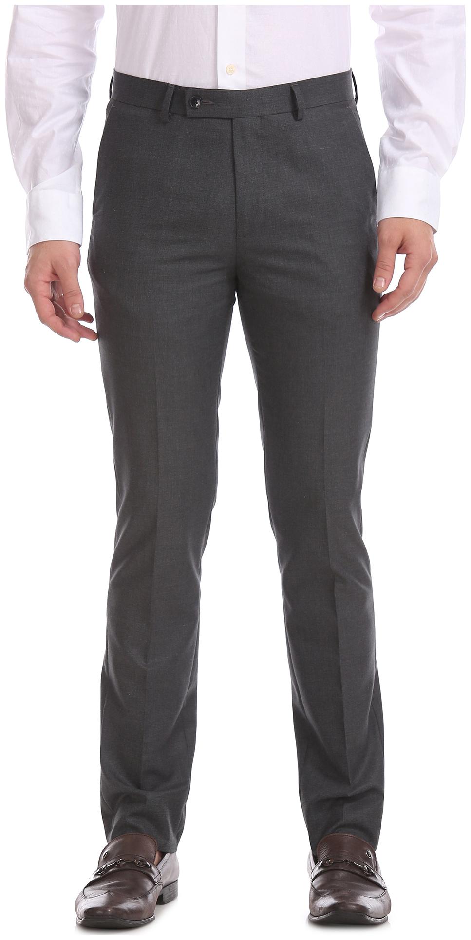 

Arrow Men Solid Slim Fit Formal Trouser - Grey