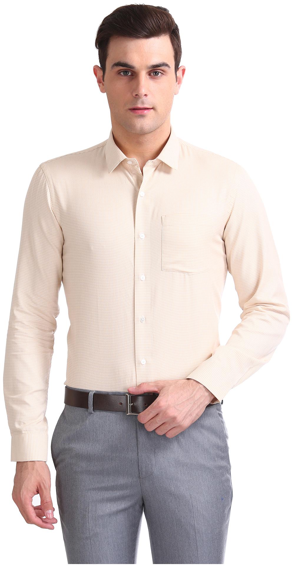 

Arrow Men Slim fit Formal Shirt - Beige