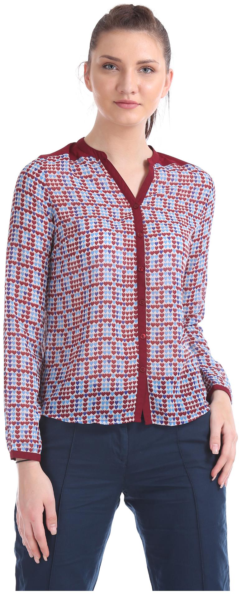 

Arrow Women Red Printed Slim Fit Shirt