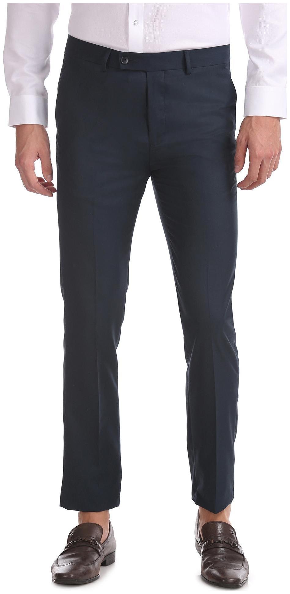

Arrow Men Solid Slim Fit Formal Trouser - Blue