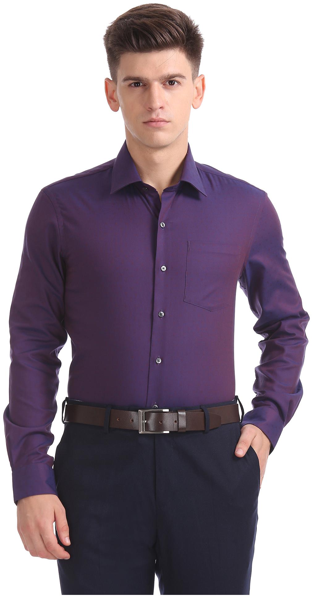 

Arrow Men Slim fit Formal Shirt - Purple