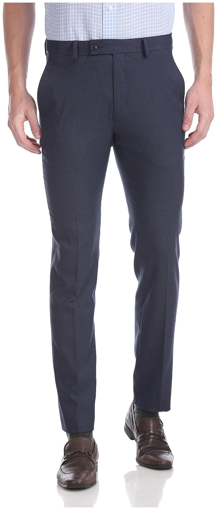 

Arrow Men Textured Slim Fit Formal Trouser - Blue