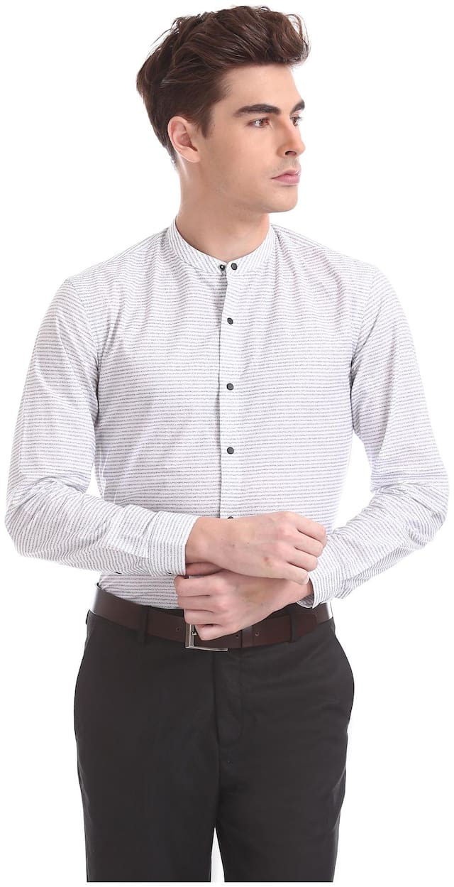 Arrow Men Slim fit Formal Shirt - White