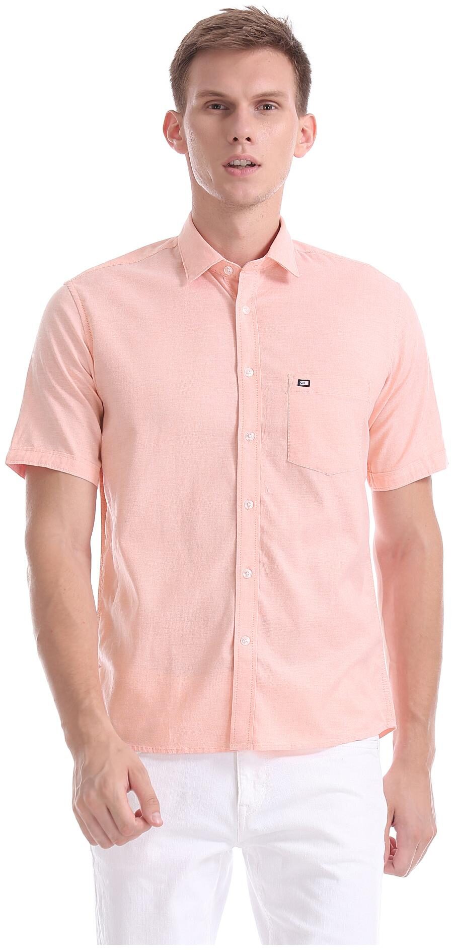 

Arrow Men Orange Solid Regular Fit Casual Shirt