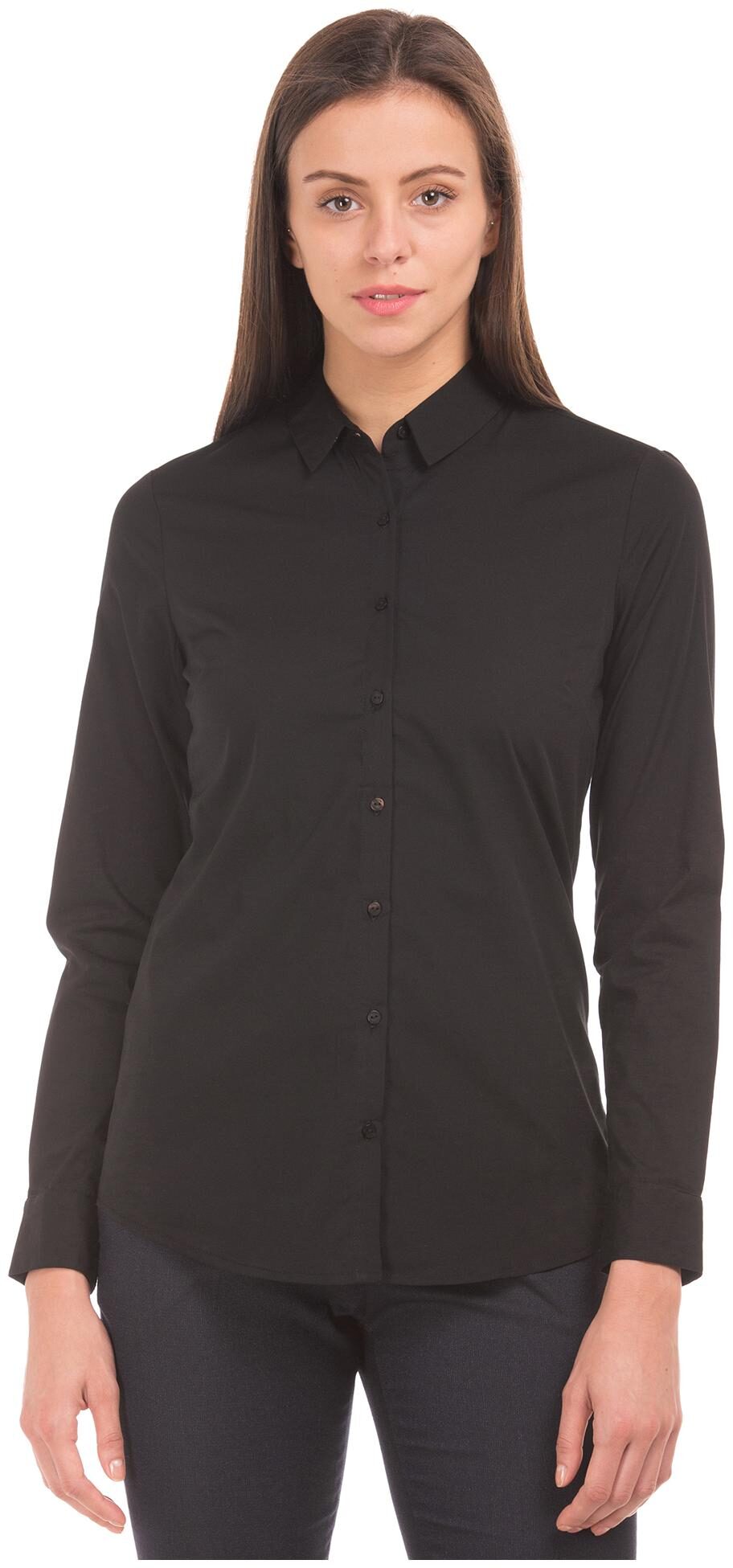 

Arrow Women Black Solid Regular Fit Shirt