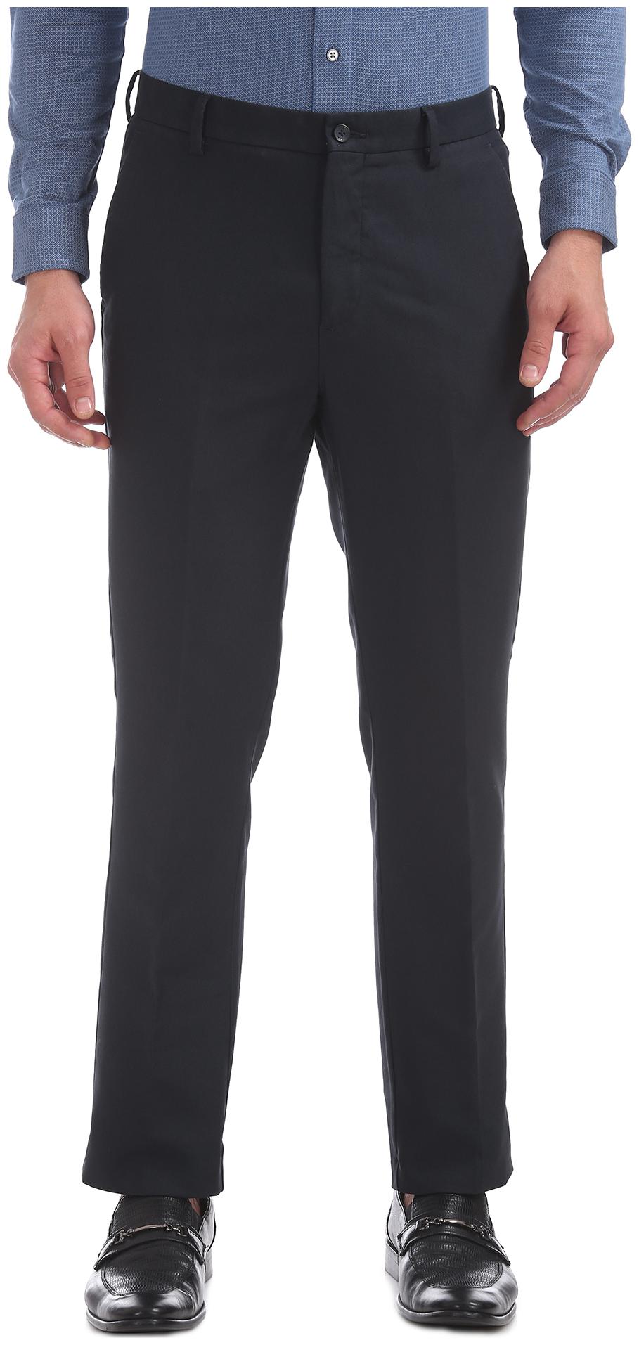 

Arrow Men Solid Tapered Fit Formal Trouser - Blue