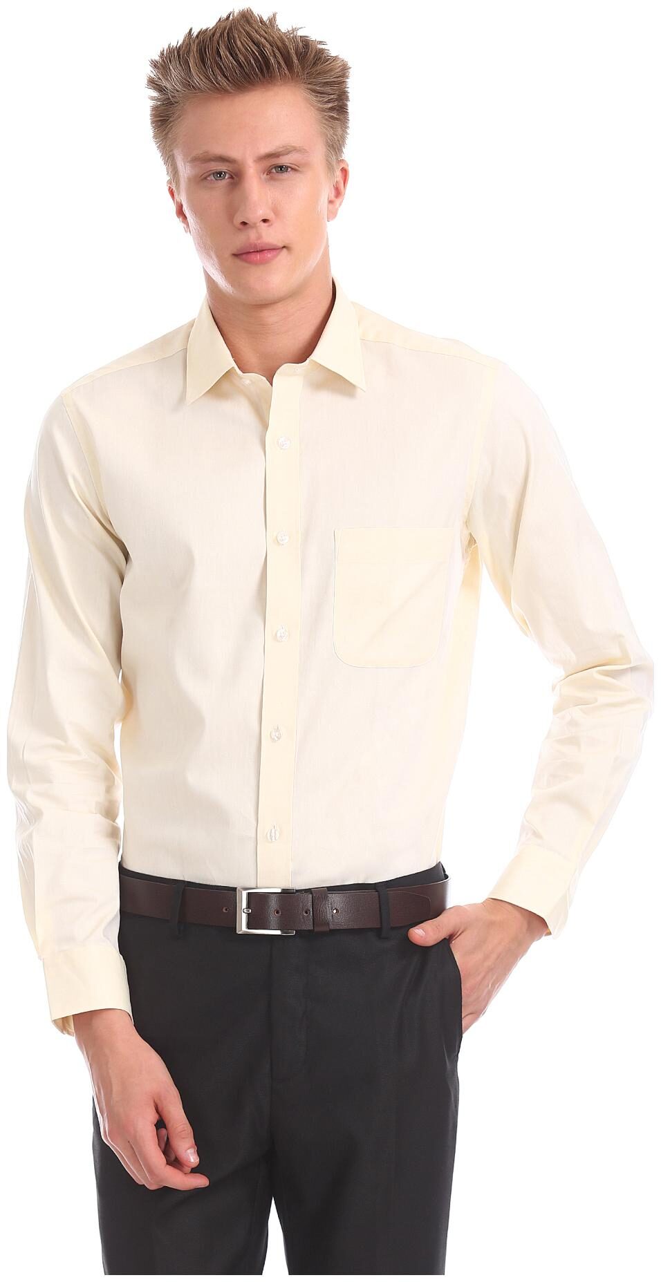 

Arrow Men Regular fit Formal Shirt - Yellow
