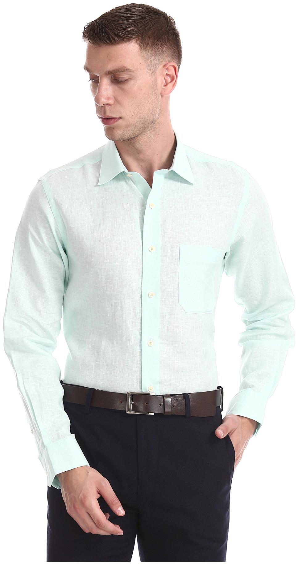 

Arrow Men Regular fit Formal Shirt - Green