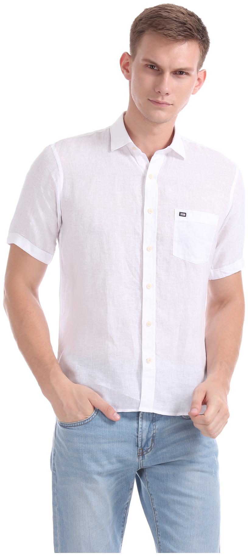 

Arrow Men White Solid Regular Fit Casual Shirt