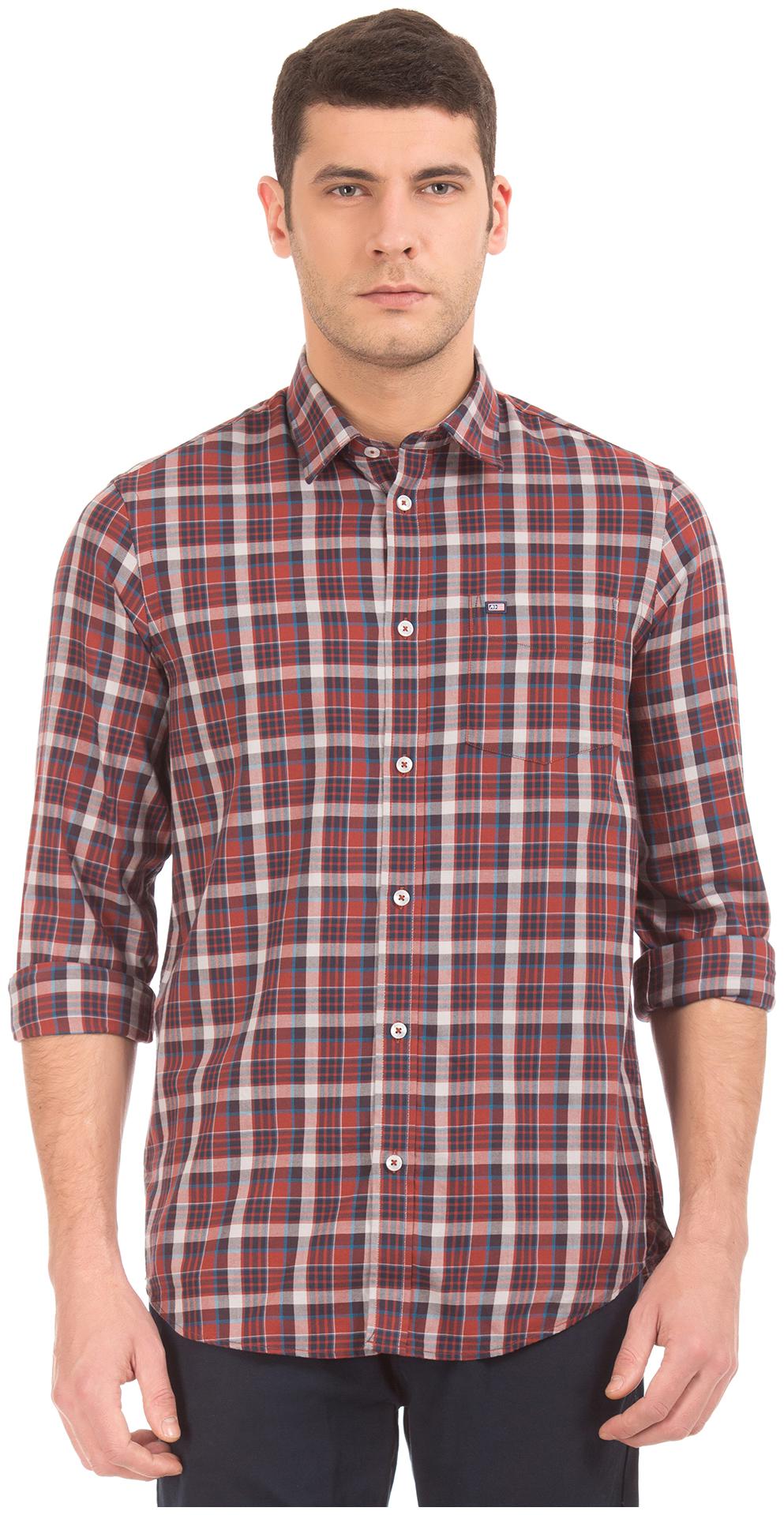 

Arrow Sports Men Brown Checked Slim Fit Casual Shirt