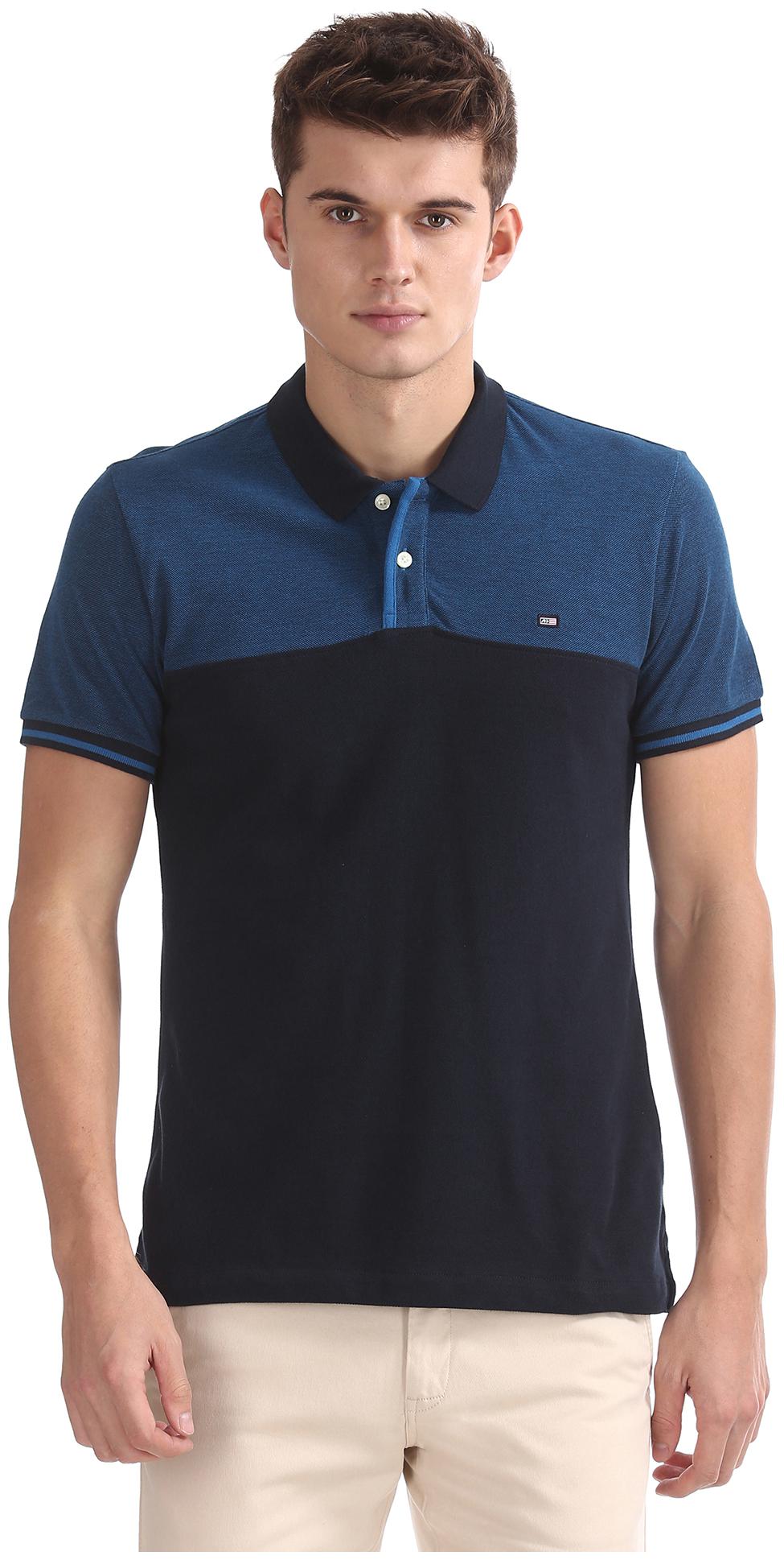 

Arrow Sports Men Blue Regular fit Cotton Polo collar T-Shirt - Pack Of 1