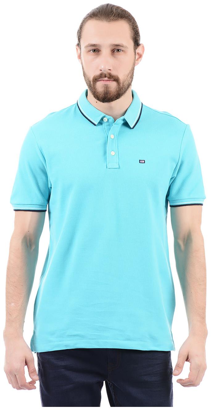 

Arrow Men Turquoise Regular fit Cotton Polo collar T-Shirt - Pack Of 1