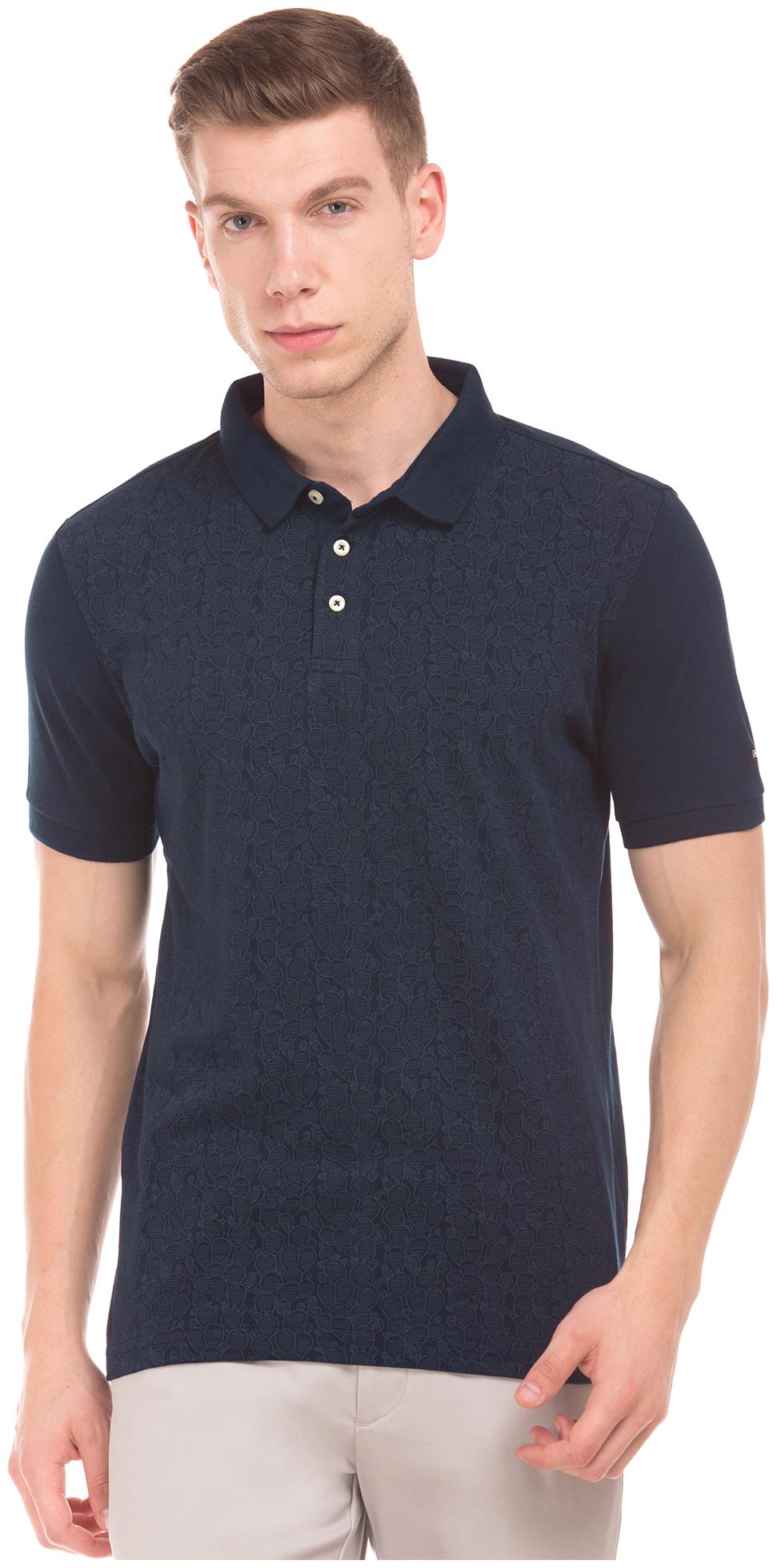 

Arrow Sports Men Blue Regular fit Cotton Polo collar T-Shirt - Pack Of 1