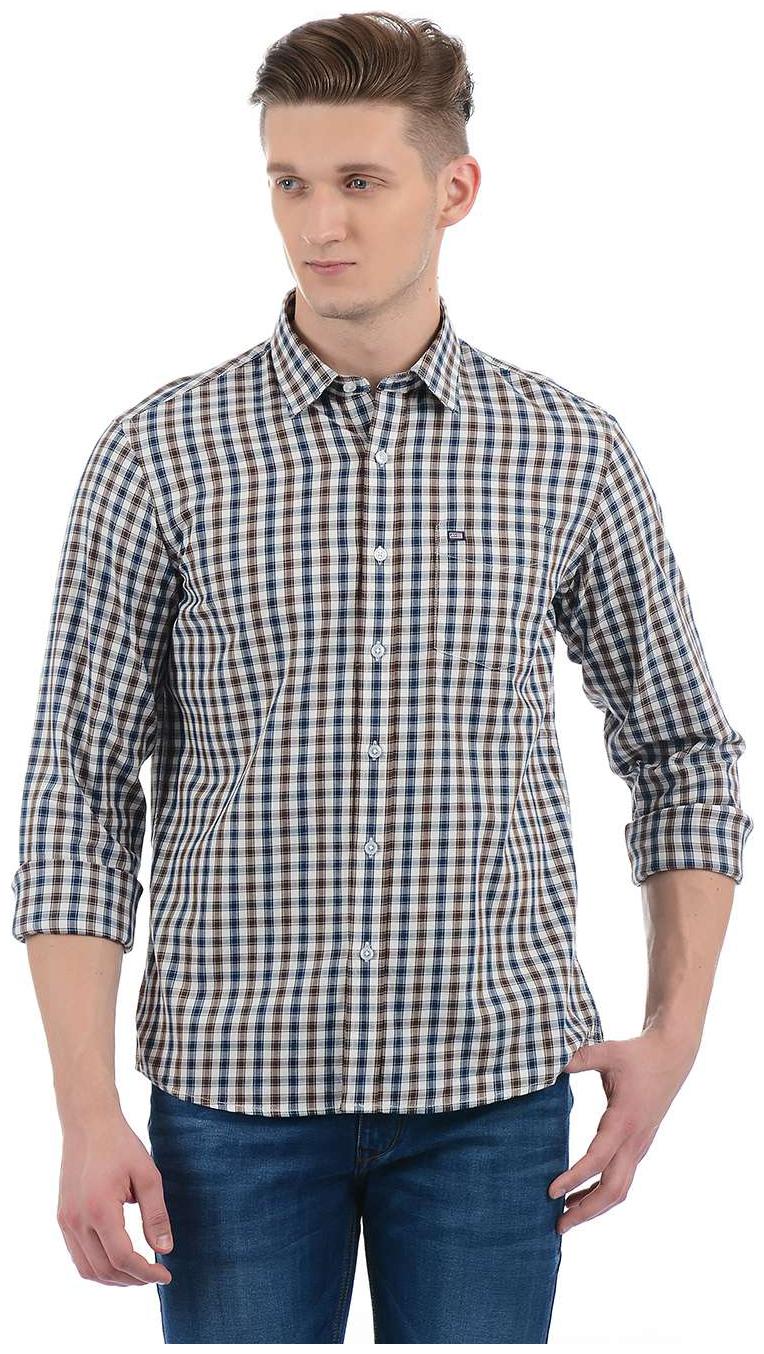 

Arrow Men White Checked Regular Fit Casual Shirt