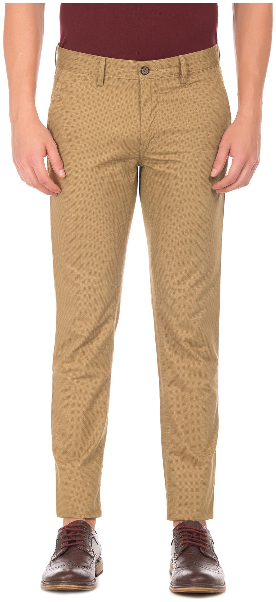 

Arrow Men Brown Solid Slim fit Regular trousers
